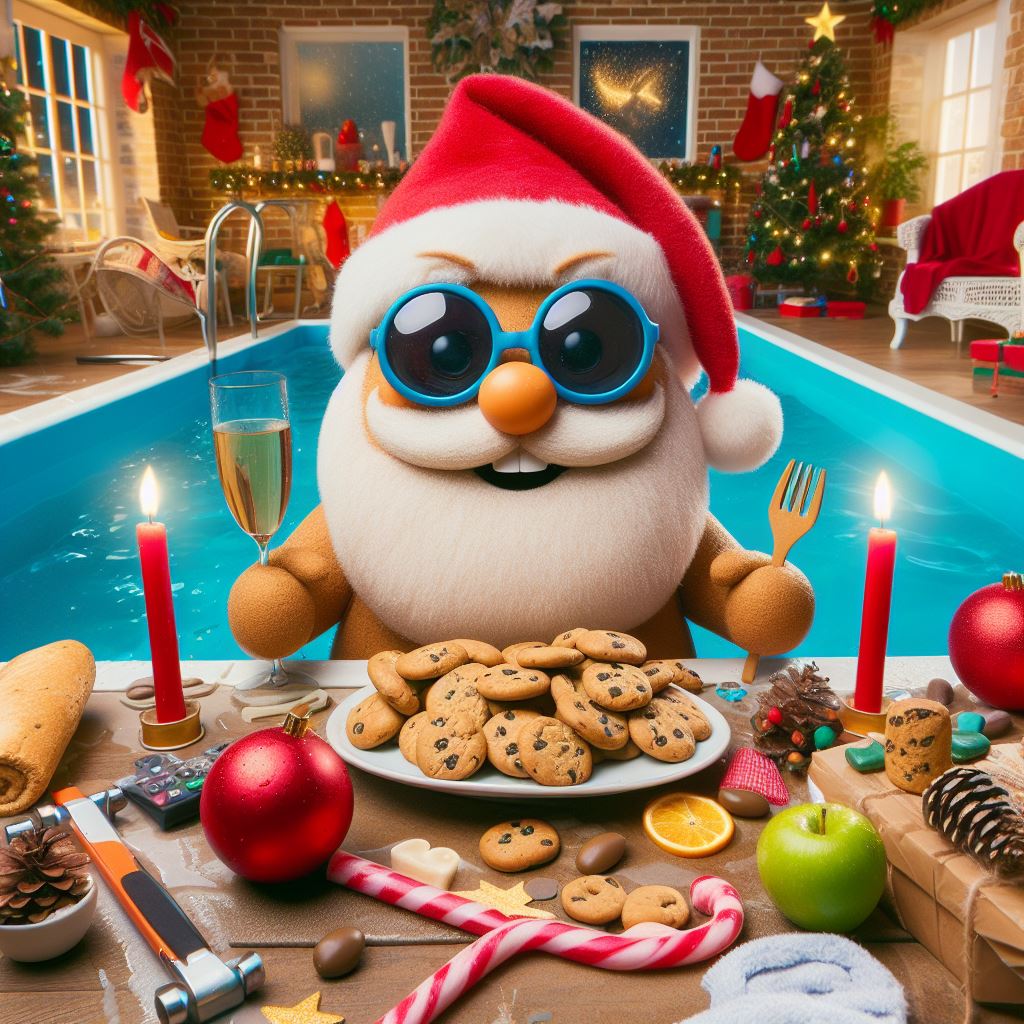 Weihnachten am Pool
